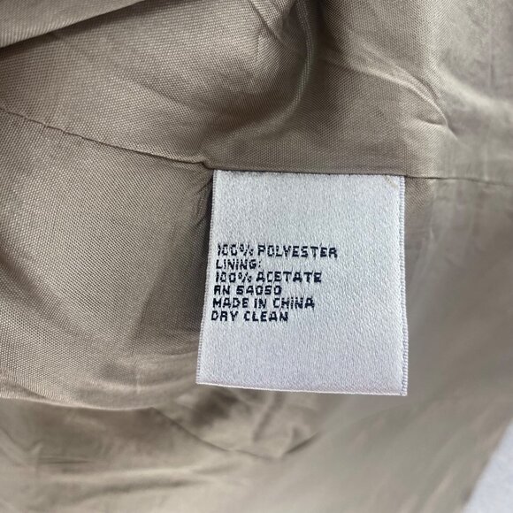 Kasper Blazer Womens 14 Taupe Shimmer Rose Decal Open Front Formal Event Work - Picture 6 of 9